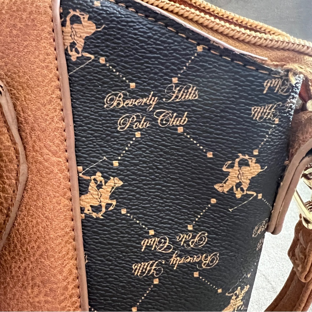 Polo by Ralph Lauren Brown and Black Shoulder Bag - Picture 7 of 10